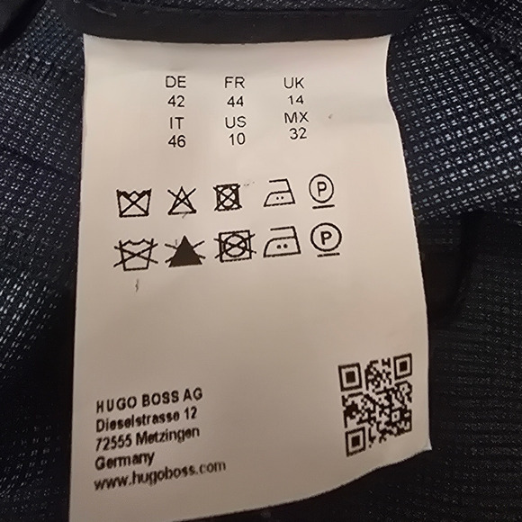 BOSS Hugo Boss Virgin Wool Elastane Business Blue Women's Dress Pants 10 - Picture 4 of 5